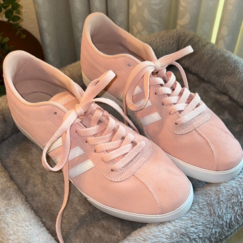 Adidas Courtset Women's Pink Suede Sneakers